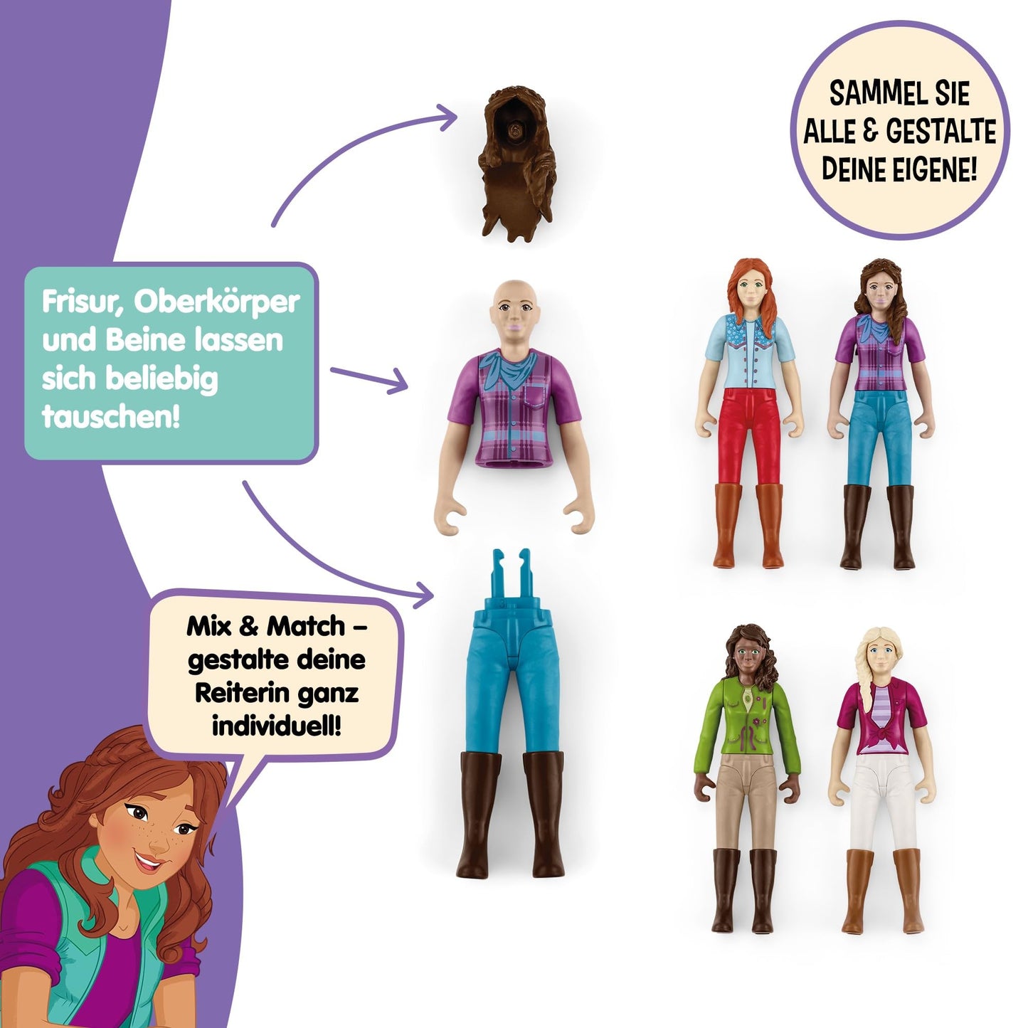 SCHLEICH Horse Club | Lisa & Storm 42541 | poseable girl figure | with horse accessories | great gift for girls and boys | horse toy for ages 5+ | 10 pieces | exclusive on Amazon.