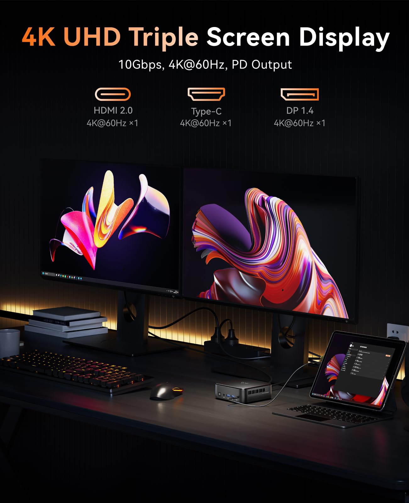 NiPoGi Mini PC 32GB DDR4 1TB SSD, AMD Ryzen 7 5825U (Up to 4.5GHz, 8C/16T) Micro Desktop Computer For Office/Home Theater/Meeting/Business/TripăWifi6/Bluetooth5.2/DP+HDMI+USB-Că