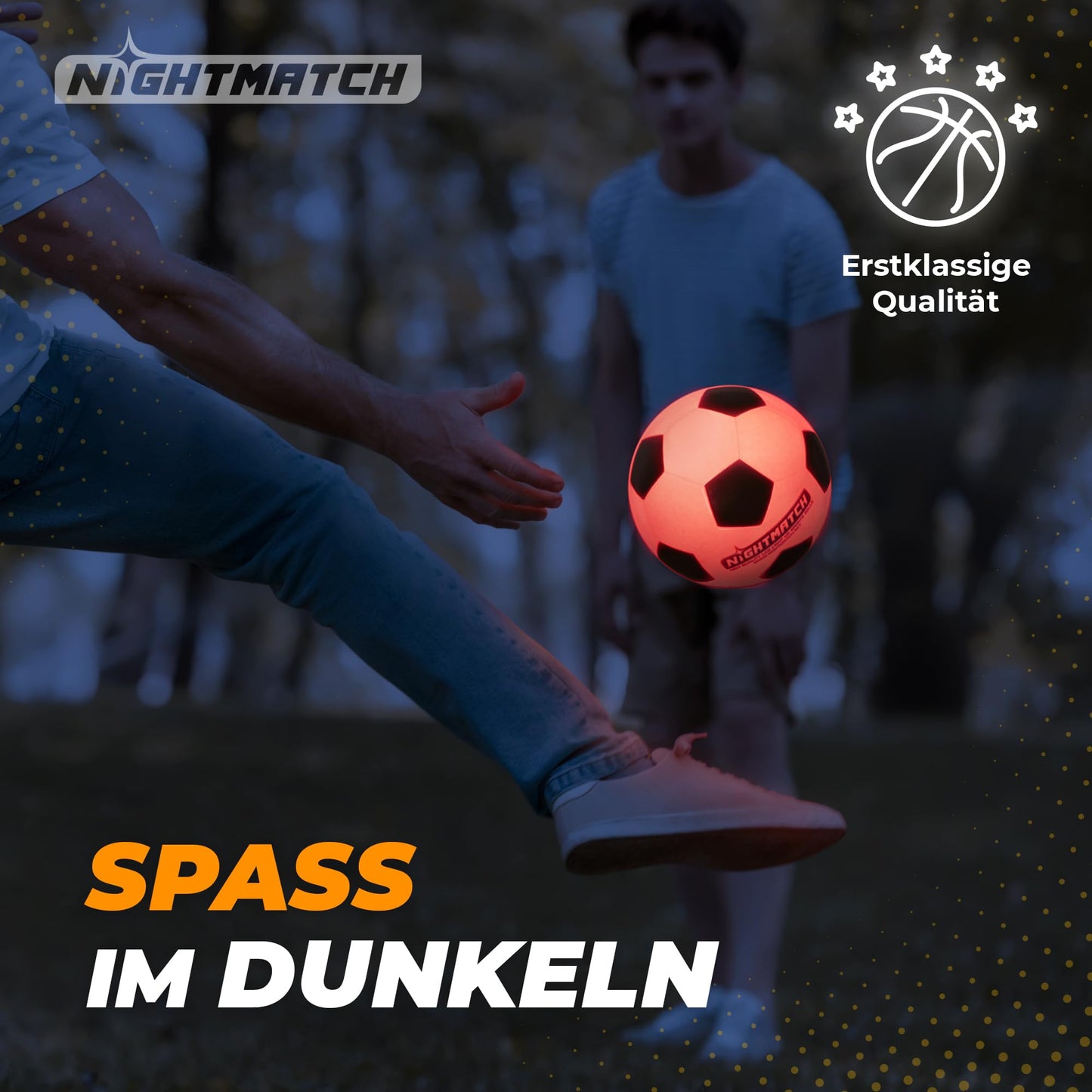 "NightMatch LED Light Up Soccer Ball | Official Size 5 | Waterproof | Glows in the Dark | Soccer for Kids & Adults | Illuminated Soccer Ball | Indoor & Outdoor"