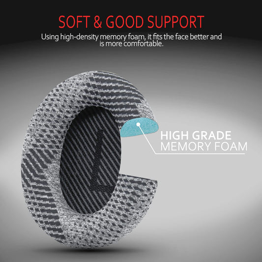 Professional Bose headphone replacement ear pads, compatible with Bose QuietComfort 35 ii/QC35/QC25/QC2/QC15/Ae2/Ae2i/Ae2w/SoundTrue & SoundLink (Over-Ear) by Krone Kalpasmos, Black Scrims