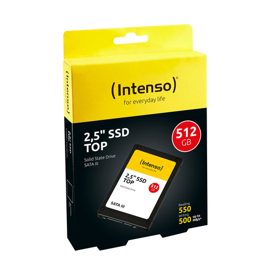 Intenso Internal 2.5" SSD SATA III Top, 512GB, 550MB/s, Black