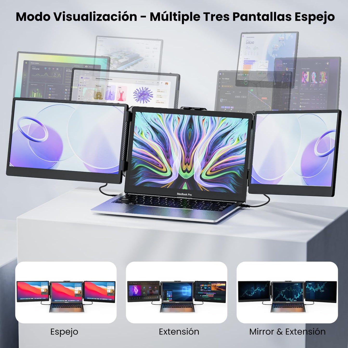 SMISEACOW Portable Monitor S2 - Mobile laptop screen extension 14 inch FHD 1080P portable monitor laptop screen extender HDMI extension