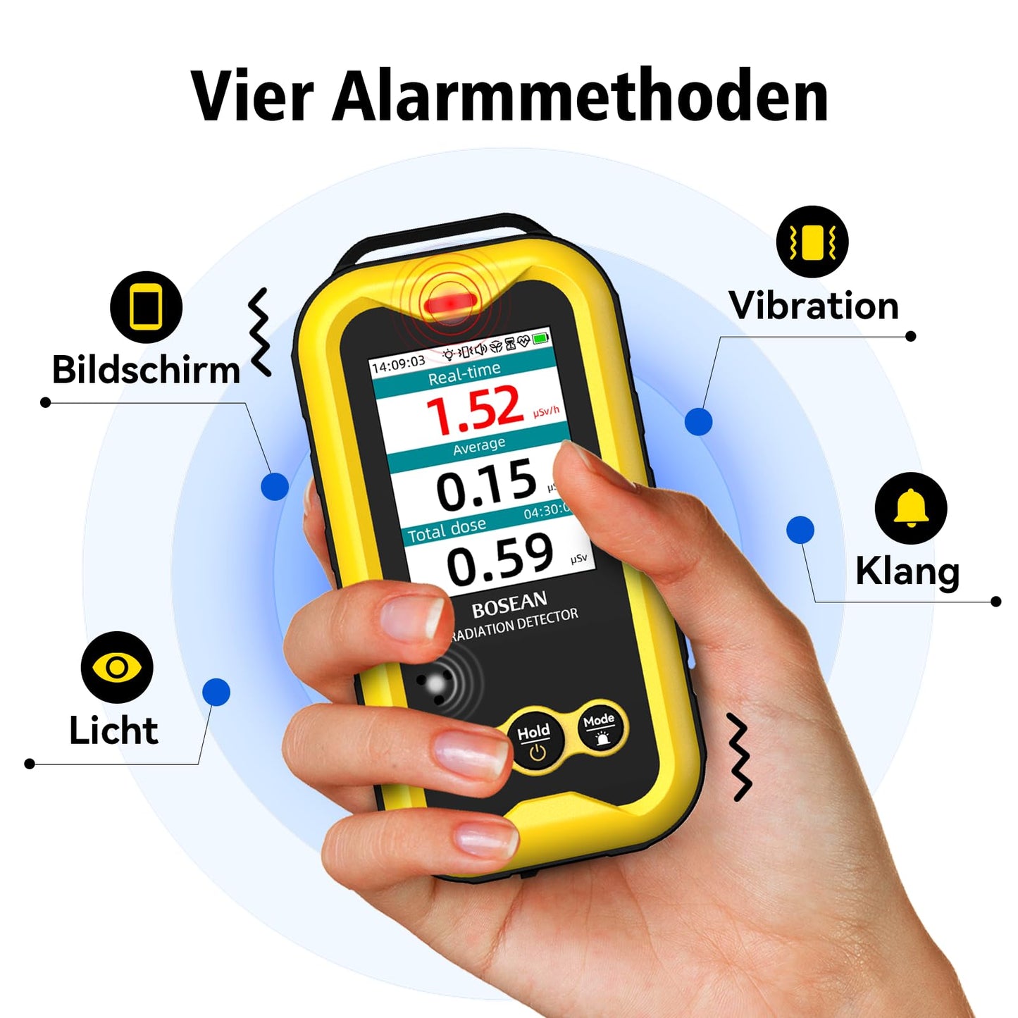FS5000 Geiger counter Radioactivity Detector Nuclear radiation meter with PC software Beta Gamma X-ray Rechargeable Radiation monitor Radioactive tester