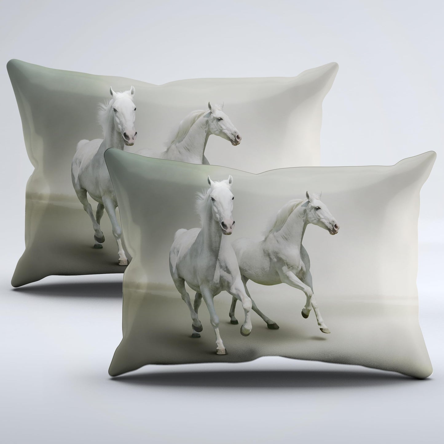 IUNTWEIE Horse Bedding 135x200, 3D Horse Bedding Sets with Zipper, Super Soft Comfortable Microfiber Bedding, 3-piece Duvet Cover 135 x 200 cm + 2 Pillowcase 50 x 75 (Horse-4, 135x200cm)