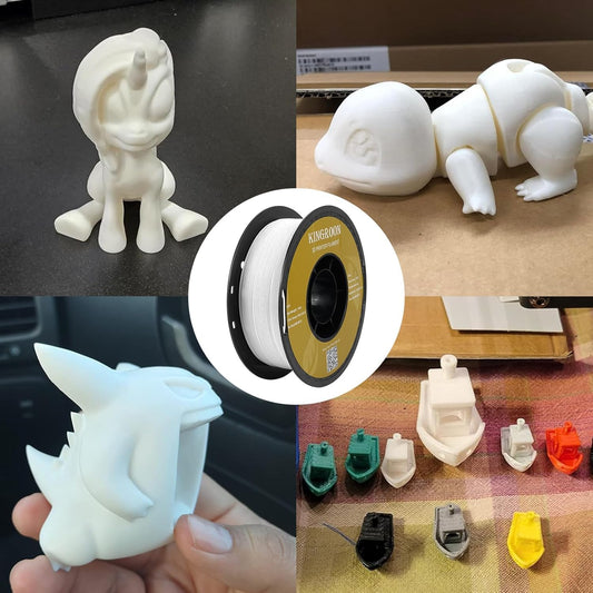 kingroon 3D Printer Filament PLA 3D printer filament, made of polylactic acid, available in black and white.