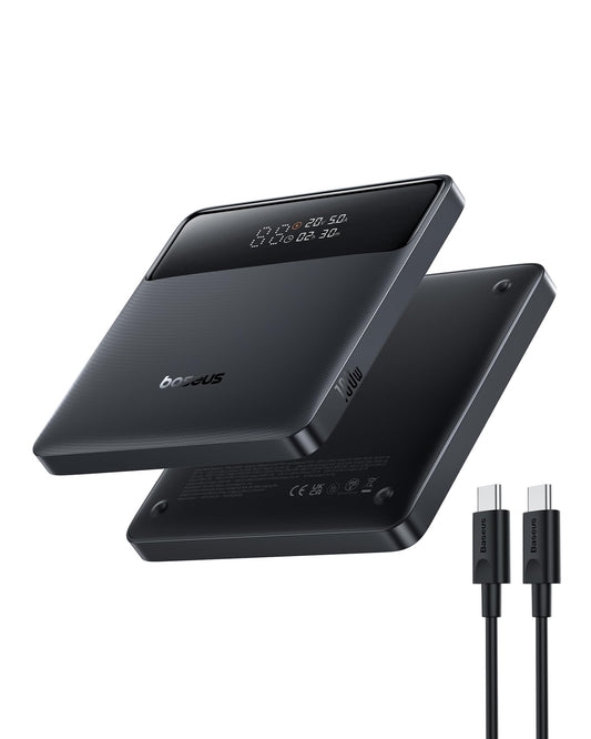 Baseus Powerbank 20000mAh 100W PD Slim External Battery QC 4.0 Fast Charger, Blade H1 for Laptops, MacBook, iPad, iPhone 16 15 pro max, Switch, Steam Deck, Samsung Galaxy, AirPods, 2024 Upgraded