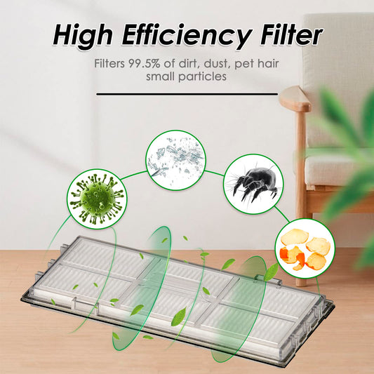 8 HEPA filters for Roborock S7 S7+ S7 MaxV, S7 MaxV Plus, S7 MaxV Ultra, S8 Pro Ultra, S8 S8+ S7 Max Ultra, S7 MaxV plus, S7 plus, S7 Pro Ultra Q5 robot vacuum cleaner filter accessories replacement parts
