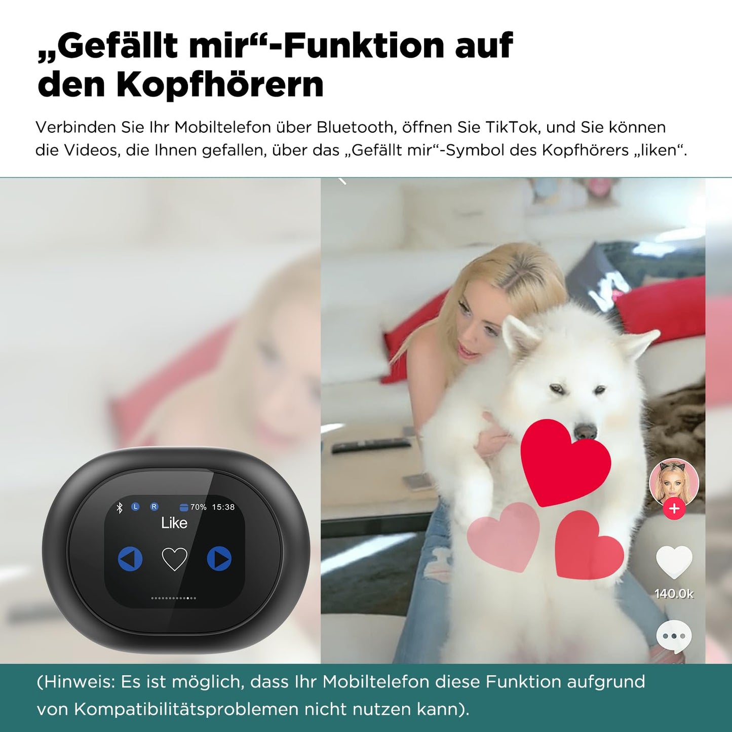 MINISO MS188 AI Translator Headphones, 3-in-1 translation headphones for 134 languages with LCD touchscreen, Bluetooth 5.4 language translator headphones, suitable for studying, traveling, and business.