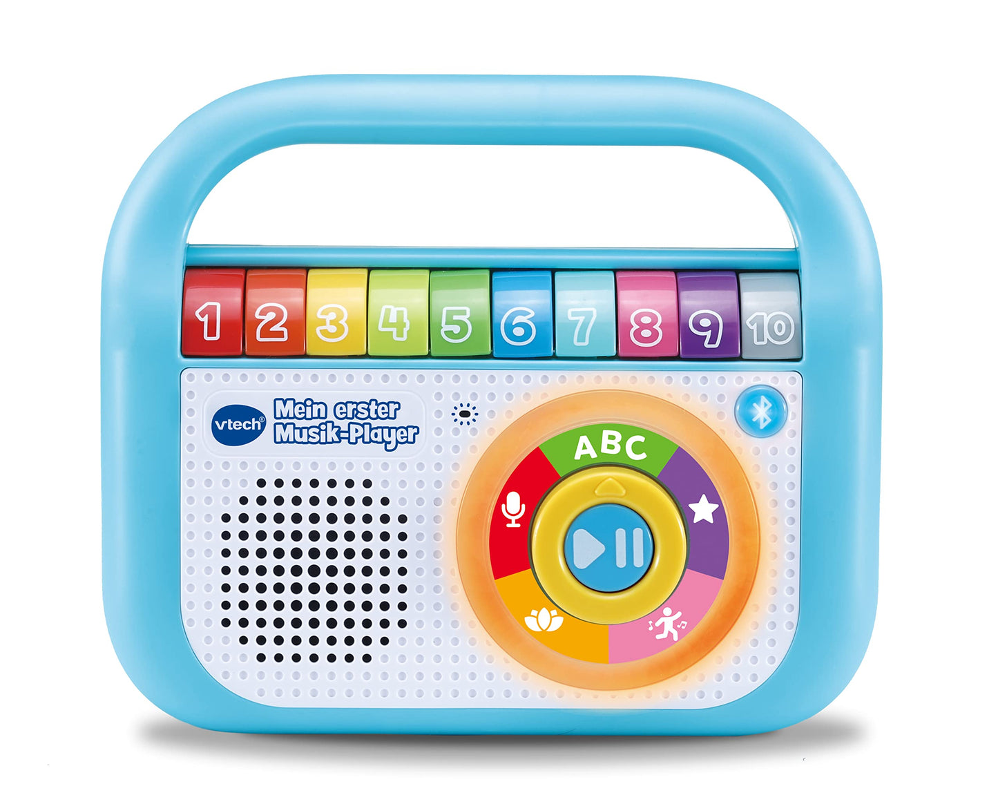 Vtech Baby My First Music Player - With 40 songs, Bluetooth, and recording function - For kids aged 2-5, Blue