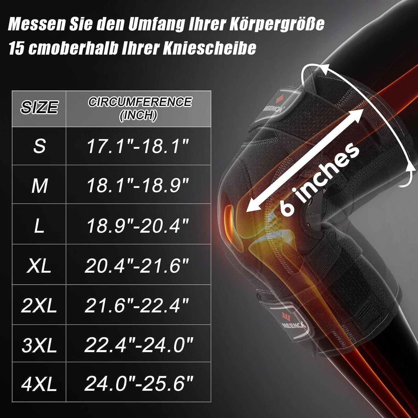 NEENCA Knee Brace for Knee Pain, Knee Support with Hinge and Patented X-Strap Attachment System, Provides Strong Stability for Pain Relief, for Arthritis, Meniscus Tears, ACL, PCL, MCL
