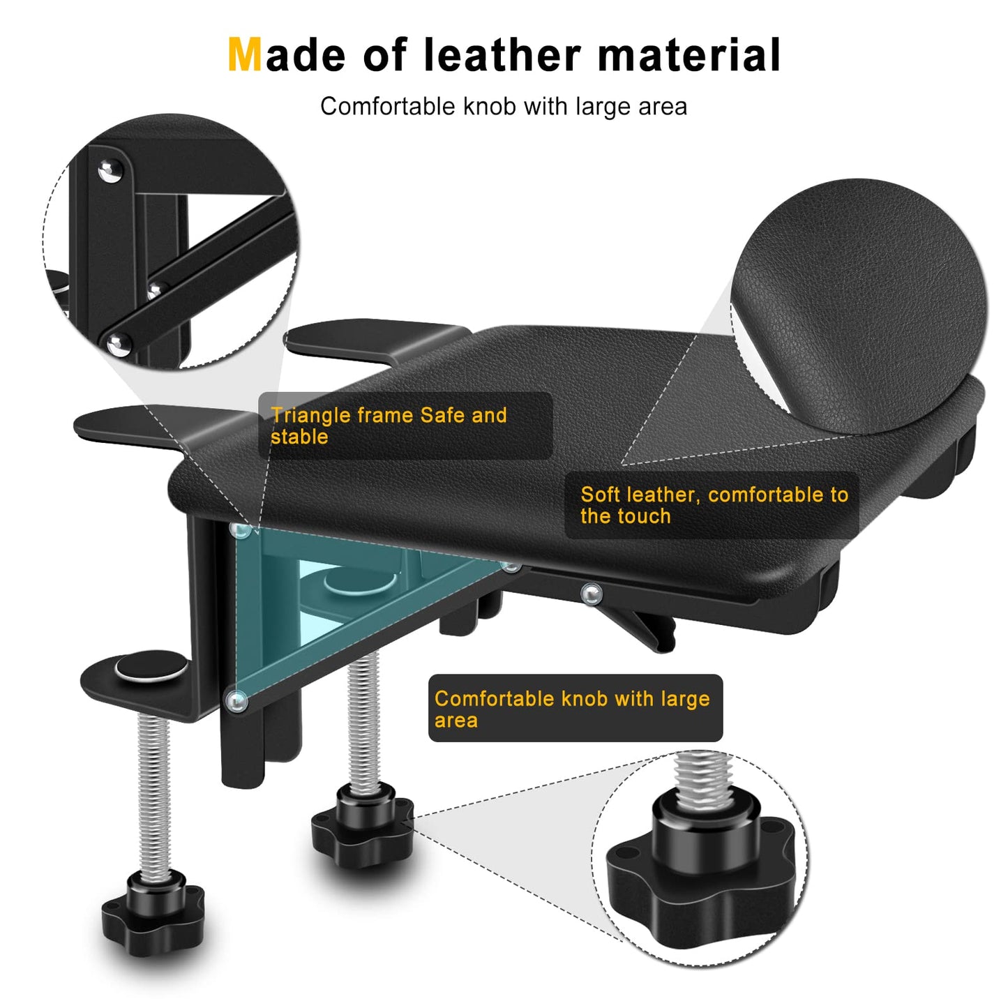 Giecy Armrest Desk Extender, Ergonomic Foldable Computer Desk Armrest Support Armrest Wrist Rest for Home and Office.