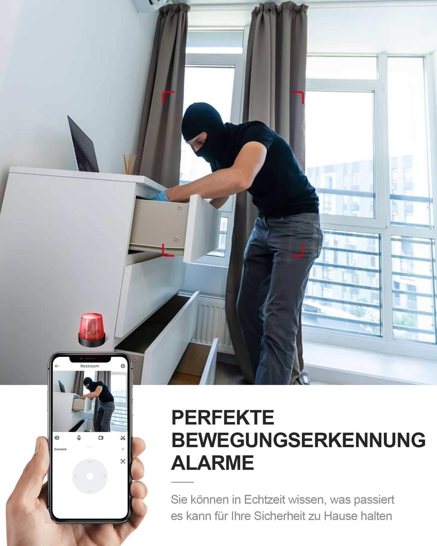 AOBOCAM Mini Camera, 4K Indoor WiFi Surveillance Camera (2.4GHz) with Battery - Motion Detection/Night Vision/Cloud Storage/APP (Q18)
