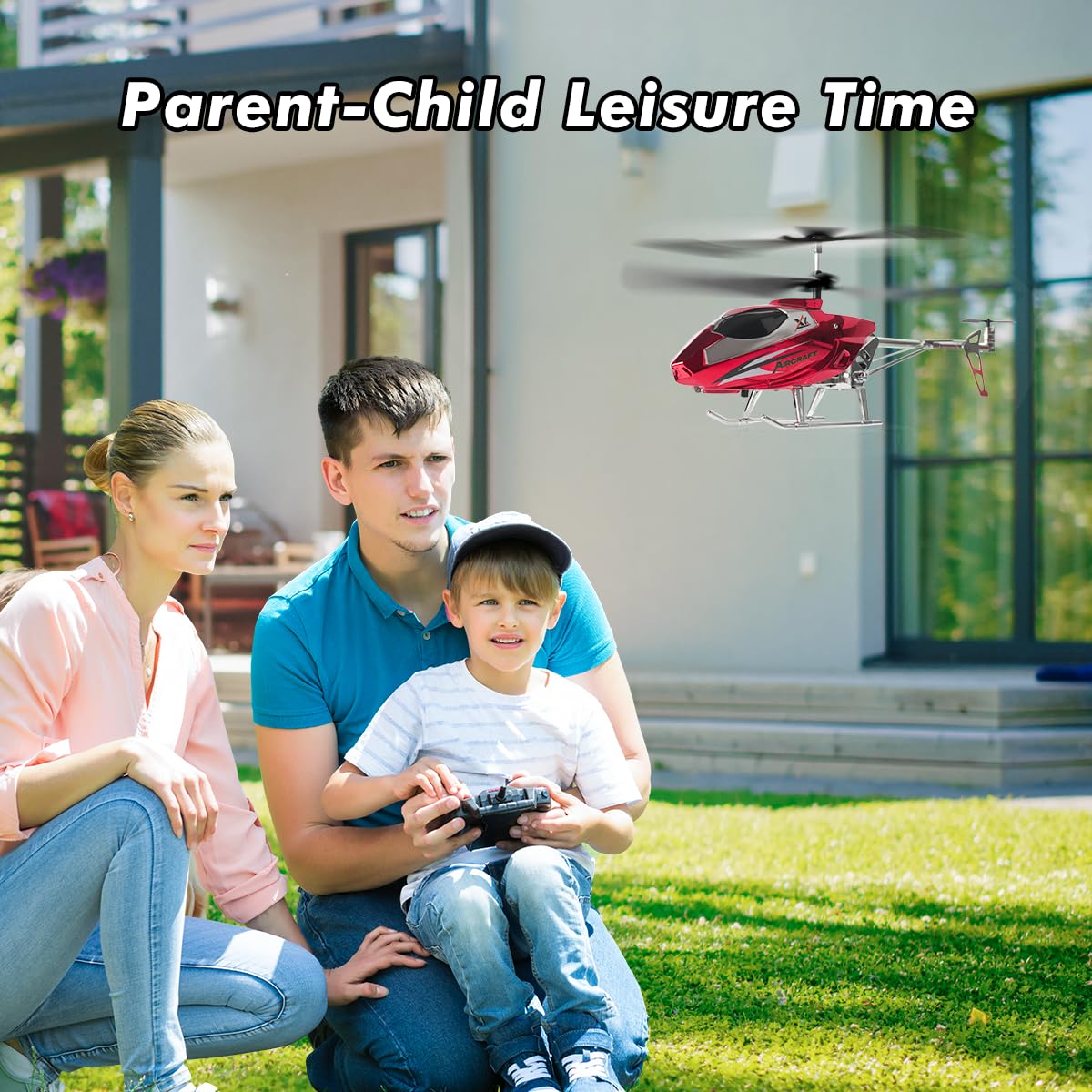 VATOS RC helicopter for boys, 2.4G remote controlled helicopter with LED light for kids aged 12 and up, Fixed height, One-key start, RC aircraft for boys and adults