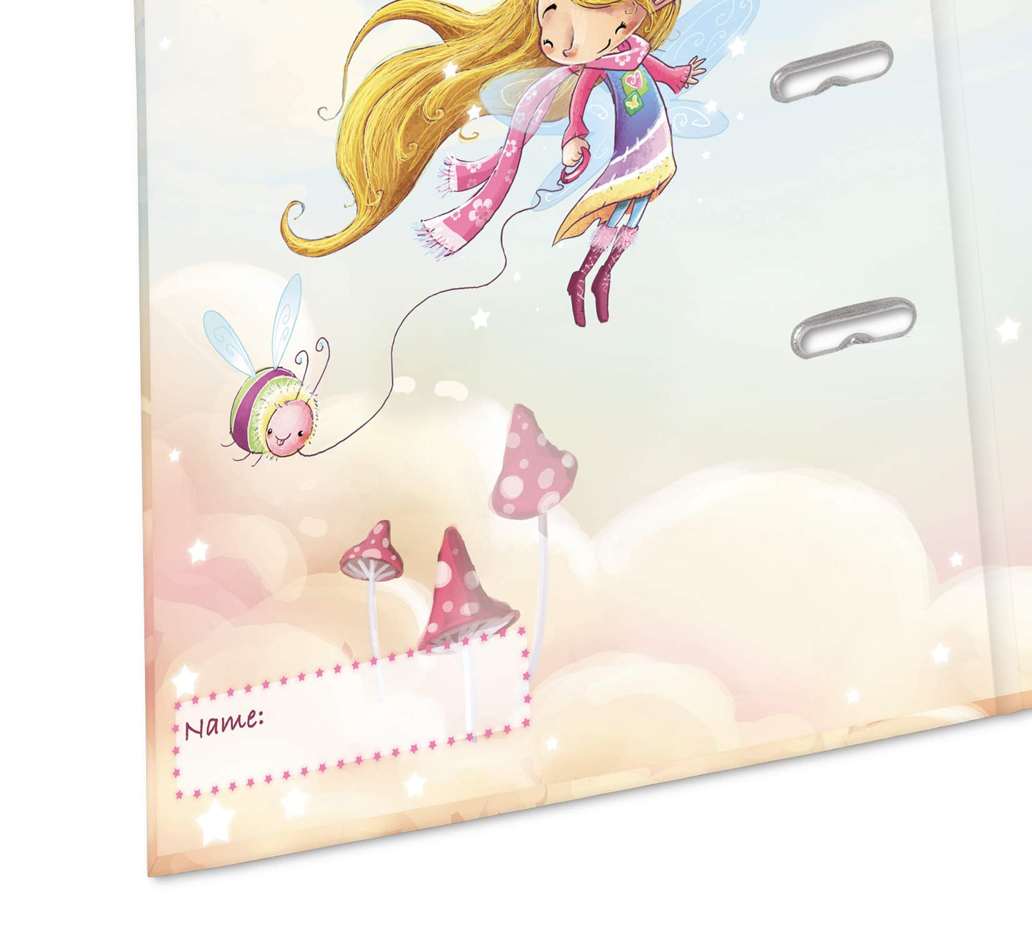 HERMA A4 Fairy Set of 10 folders, 7 cm wide, ring binders with kindergarten designs, colorful file folders with inner print for boys, girls, and children.