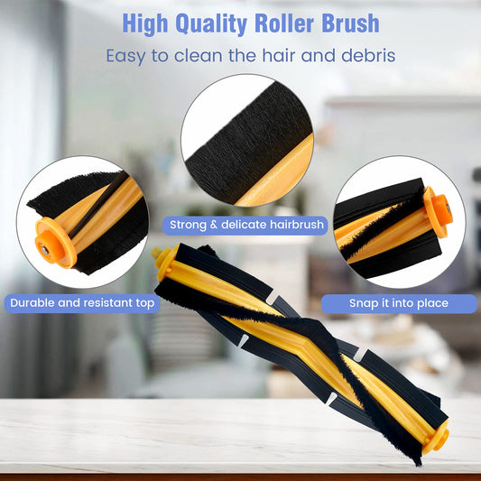 KGC 20 pieces replacement accessories for Ecovacs Deebot OZMO 950 920 vacuum robot, Yeedi 2 Hybrid robot vacuum, 1 main brush + 4 filters + 8 side brushes + 6 cleaning cloths + 1 cleaning brush