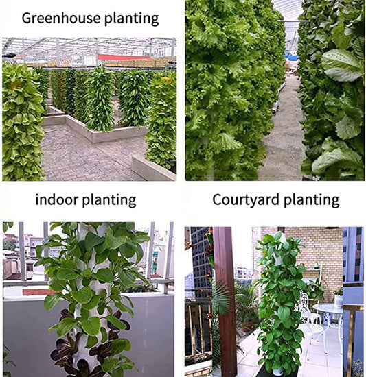 Aquaponic wax system, hydroponic tower, indoor herb garden kit, hydroponic propagation system, indoor garden kit, fruits and vegetables with hydration pump, adapter, net pots.