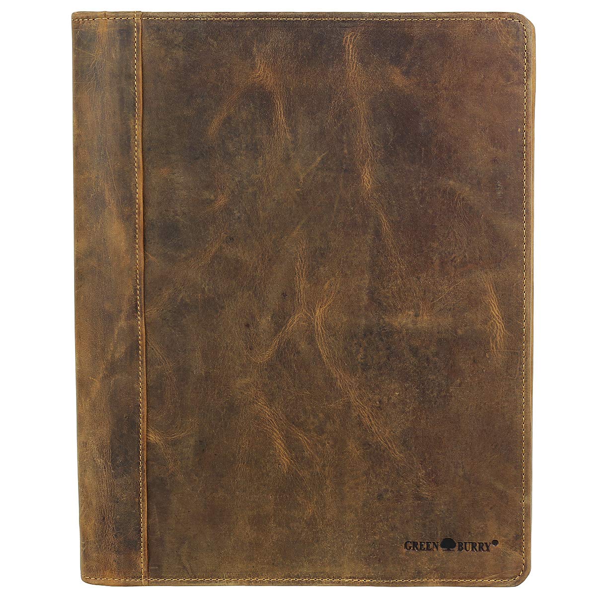 Greenburry Vintage A4 leather zippered portfolio conference folder document college file folder BV-GB-5AM-25