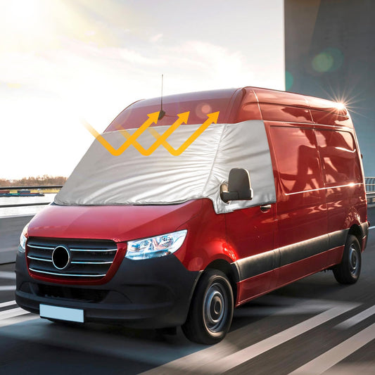 Windshield Wrap Cover Replacement for Mercedes Sprinter 2019-2023, Car Windshield Cover, 600D Luxury Sunshade Waterproof Snow-Ice Protection, Dust Cover