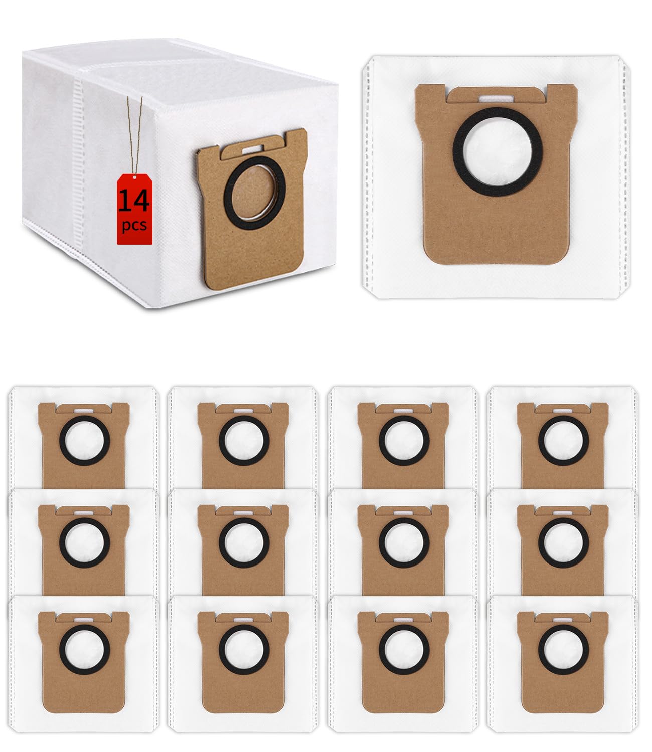 14 pieces of dust bag accessories for Dreame L10s Ultra / L10 Ultra / L20 Ultra / Xiaomi X10+ / X20+, 2.5L large capacity.