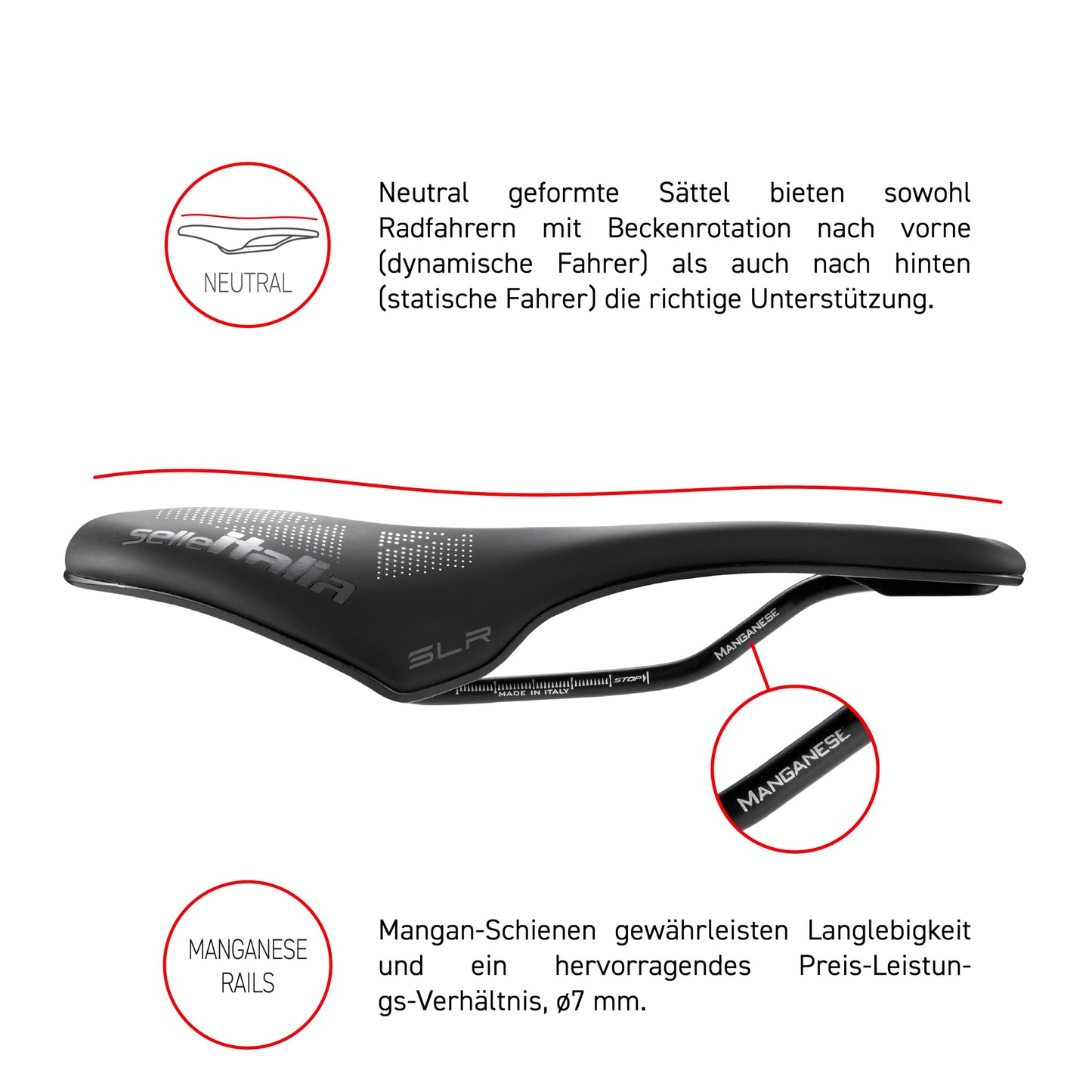 Selle Italia SLR Boost TM Superflow - Bicycle saddle with classic SLR design, comfortable gel road bike saddle and Superflow cutout, carbon fiber shell, 2.48L x 1.3W m
