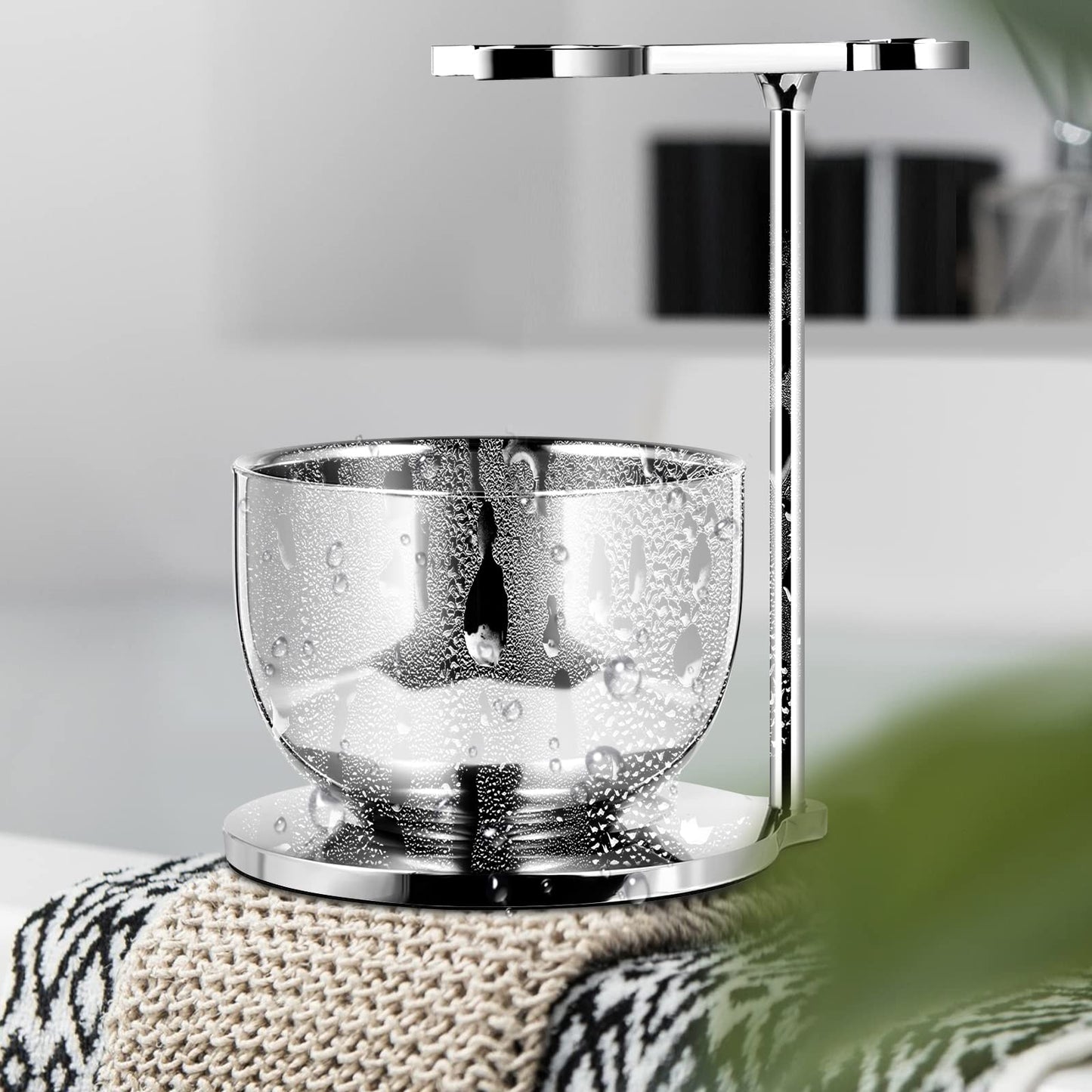 GRUTTI 2 in 1 shaving set for men - safety razor stand and stainless steel shaving bowl - holder and bowl set, perfect Father's Day gifts for men, fathers, friends