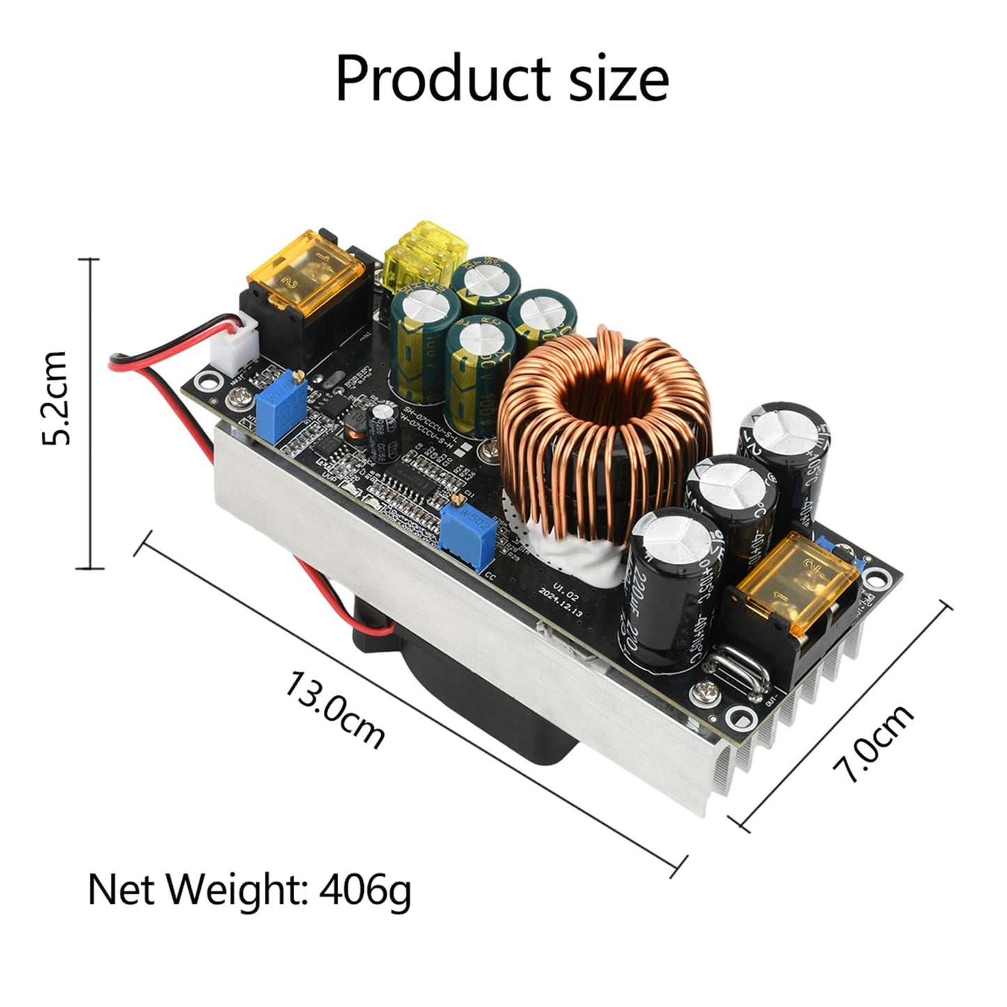 Aideepen Step Up Converter, 1800W 40A DC-DC Boost Converter, adjustable constant voltage and constant current 14-85V to 14-120V