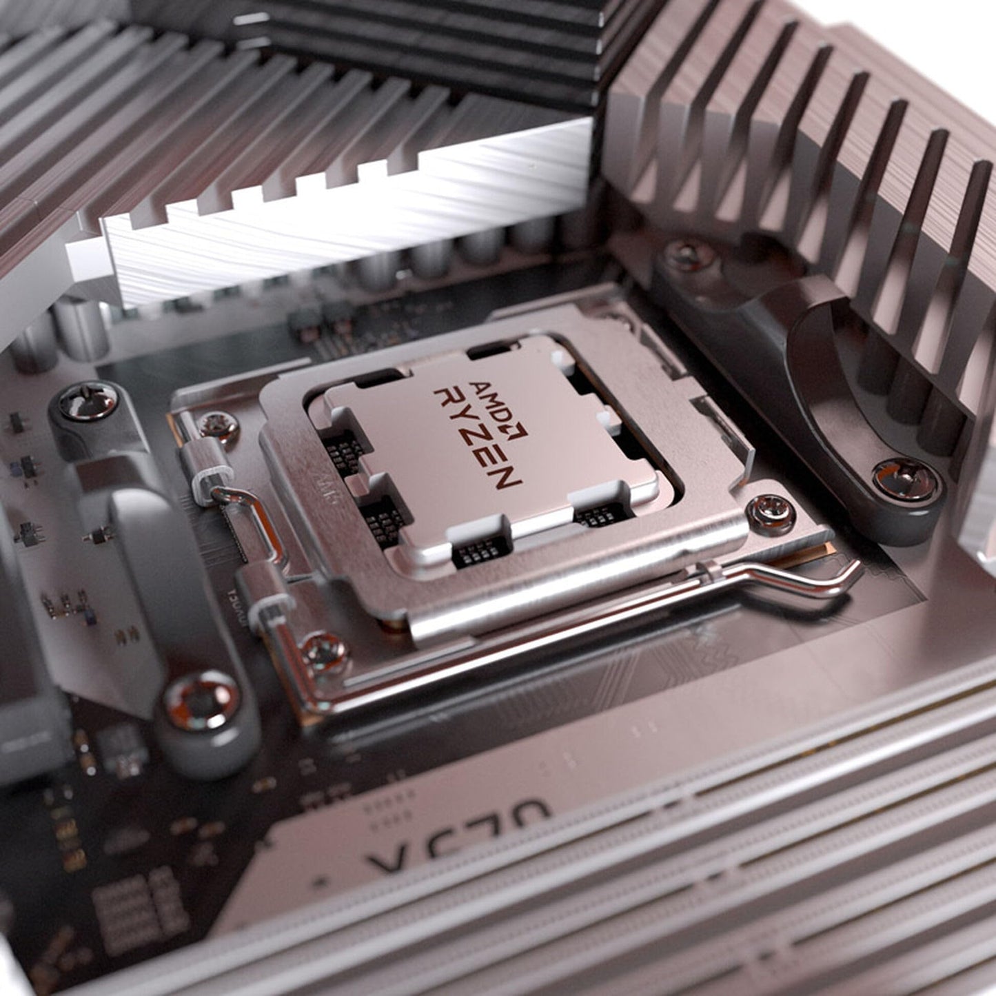 AMD Ryzen 5 7600 processor (integrated Radeon Graphics, 6 cores/12 threads, 65W TDP, AM5 socket, 38MB cache, Up to 5.1 GHz max boost, Wraith Stealth cooler)