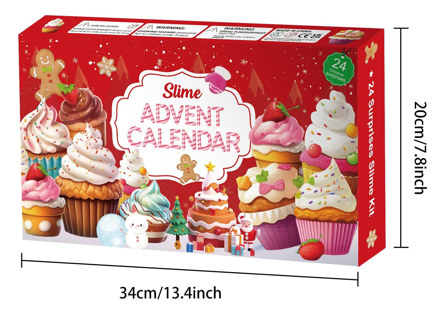 Funewest Slime Advent Calendar 2025 Kids - 24 Days Slime Set Christmas Calendar, Christmas Surprises Gift for Kids, Girls, Teenagers, and Boys