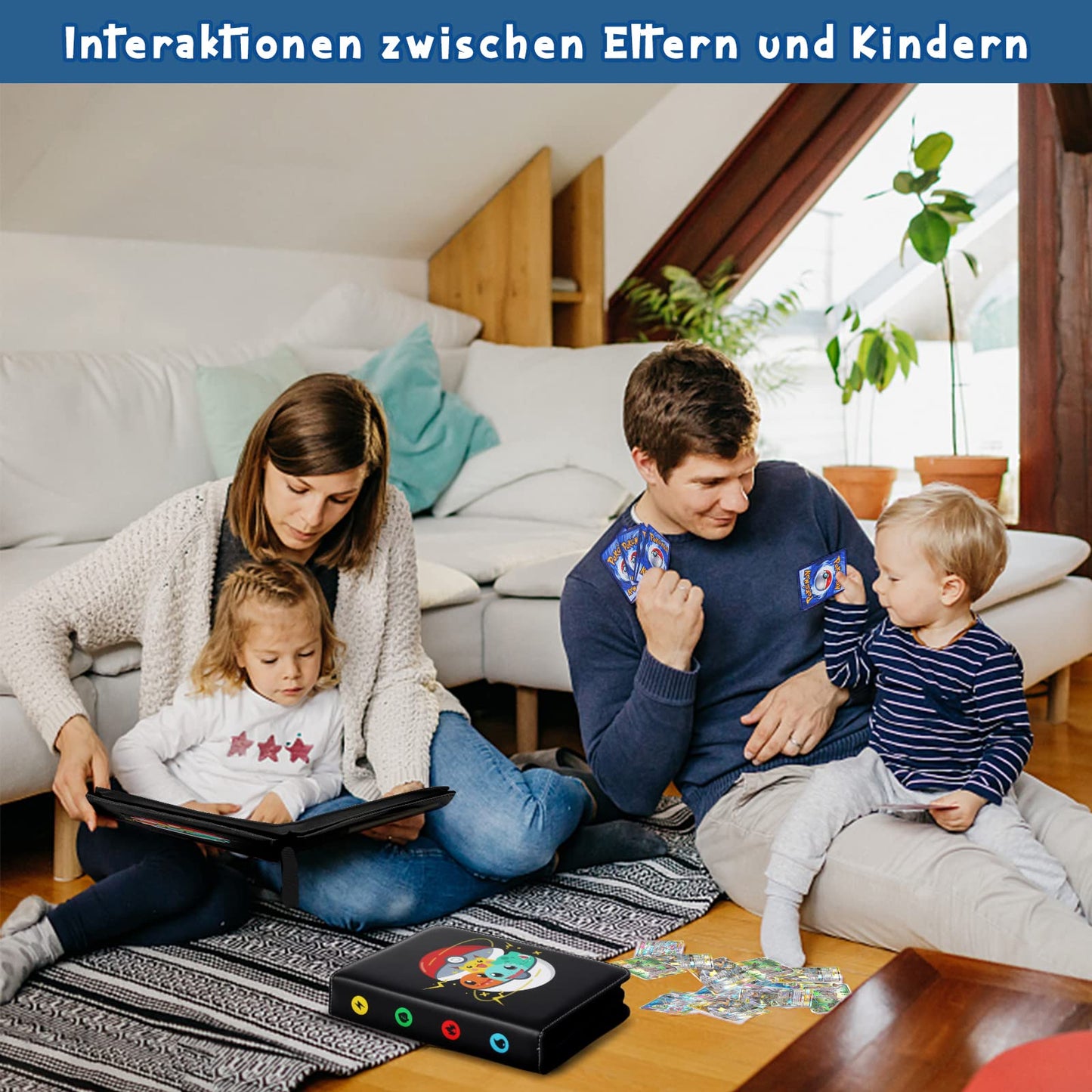 Card collection album, 900 cards capacity with 9 pockets on 50 pages. High-quality waterproof PU leather. Great gift for kids.