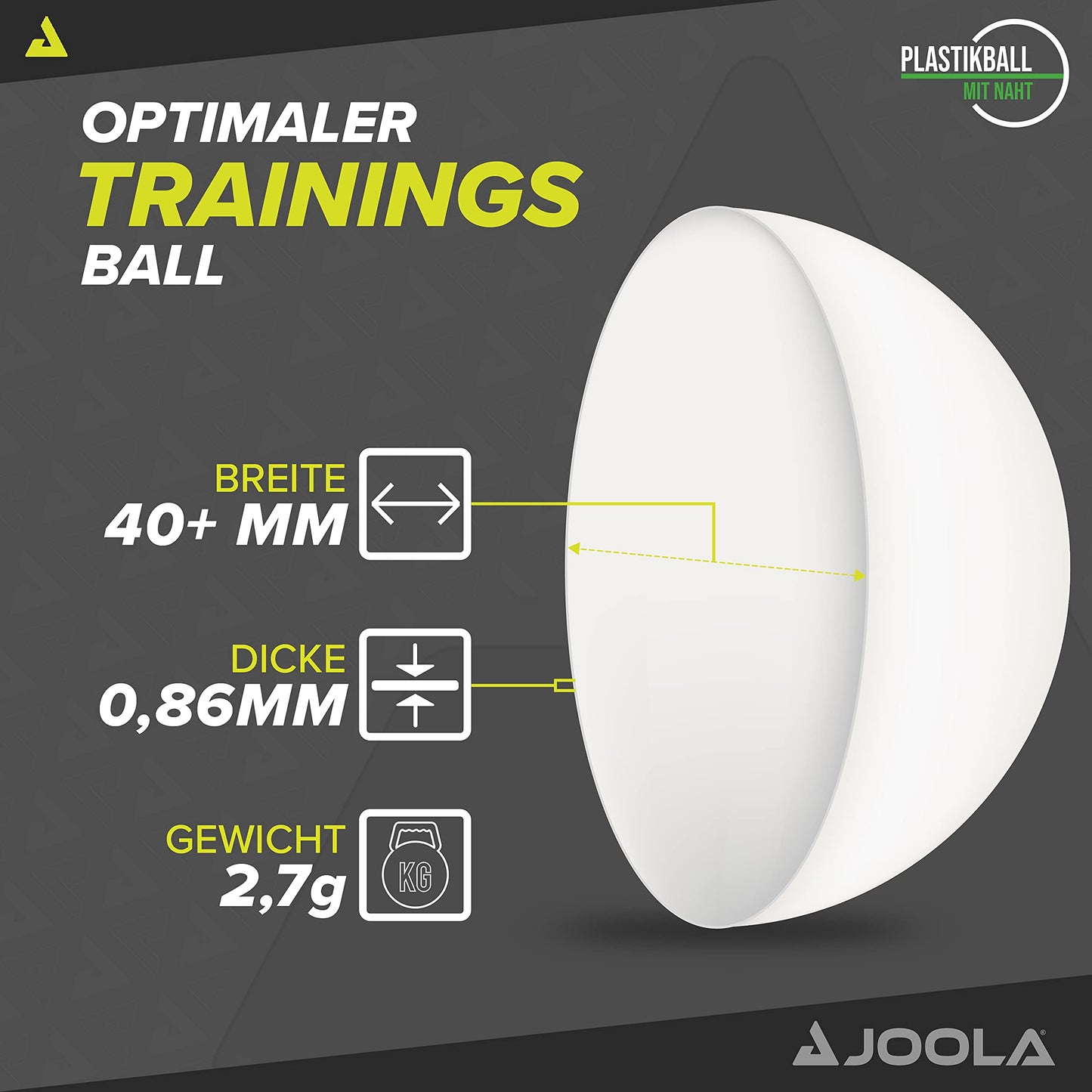 JOOLA Unisex Adult TT Case Pocket Racket Cover, Blue & Table Tennis Balls Tournament 3-Star Selected 40+mm Diameter Premium Table Tennis Training Balls White, 12 Pieces