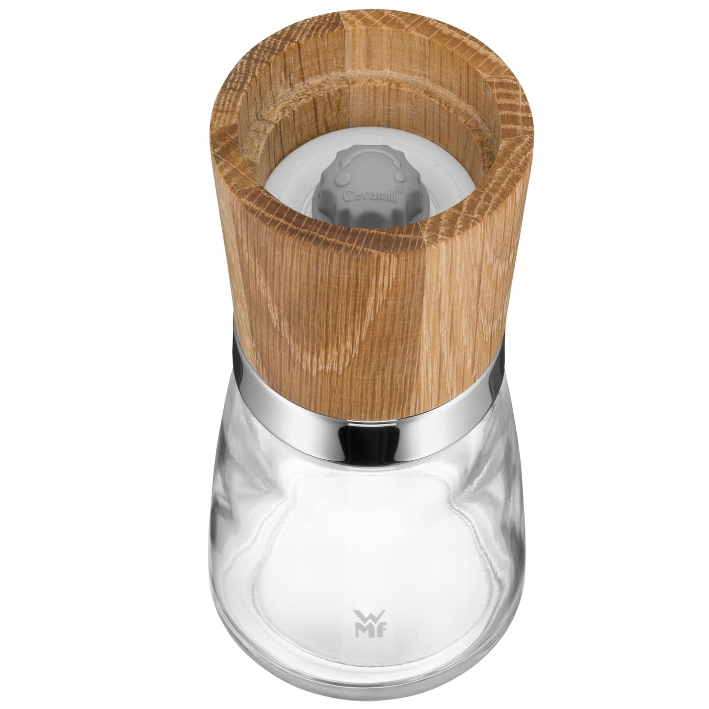 WMF Ceramill Nature Salt and Pepper Mill Set 2-piece, unfilled, for salt, pepper, chilli, salt mill, pepper mill Wood & Kitchen Towel Set 3-piece, hand towel, dish towel, cotton