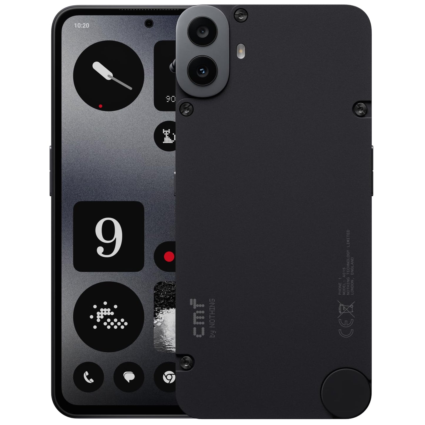 CMF Phone 1 8+128GB - contract-free phone with 50 MP Sony rear camera with Ultra XDR, 6.67-inch Super AMOLED display, and Nothing OS 2.6 - Black