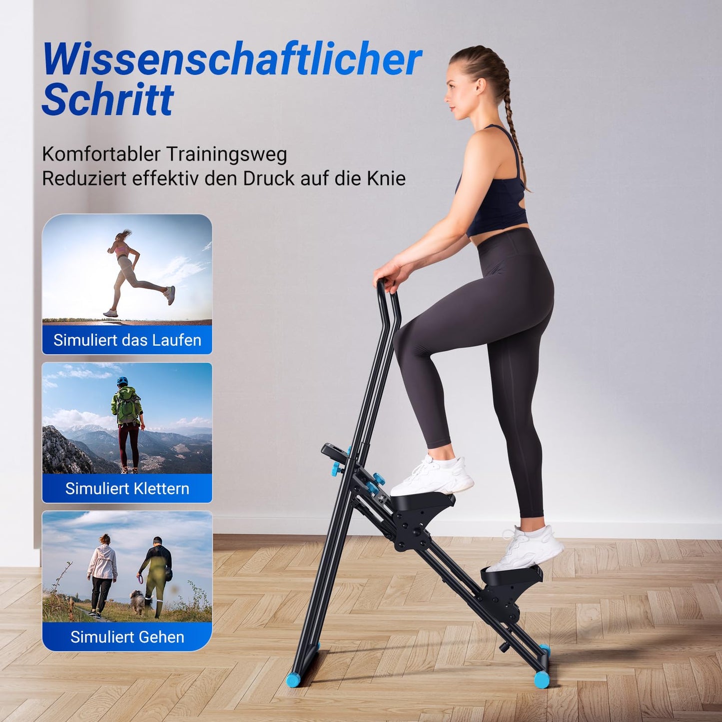 MERACH 2025 New Stair Stepper for Home Gym Exercise, Vertical Climber Machine for Full Body Workout, Compact Folding Cardio Exercise Climber with extended step range, adjustable handlebars & pedals.