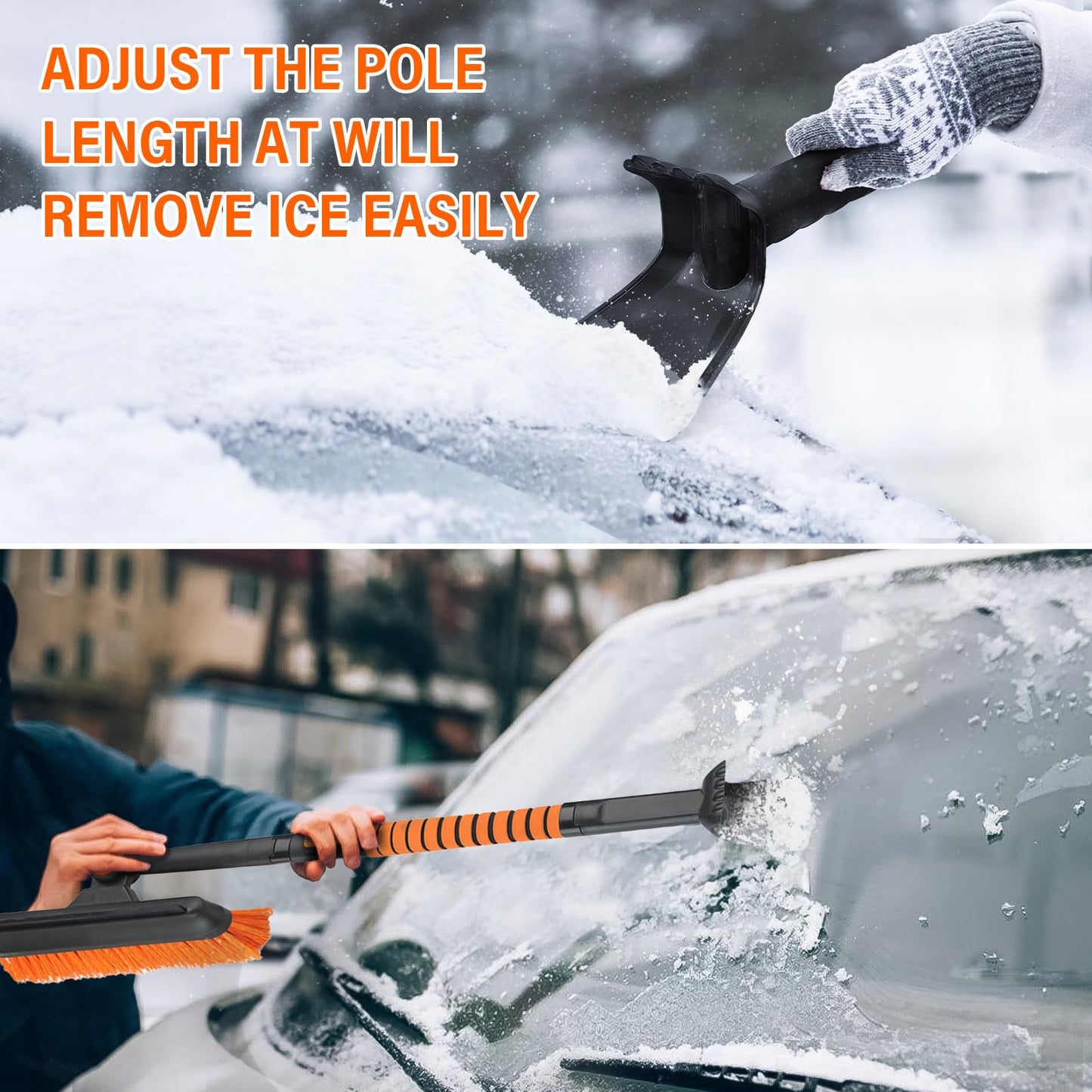 ALNILK windshield cover for car, winter windshield cover with 9 magnet fixation - windshield frost protection mat windshield windshield cover against snow ice frost (B)