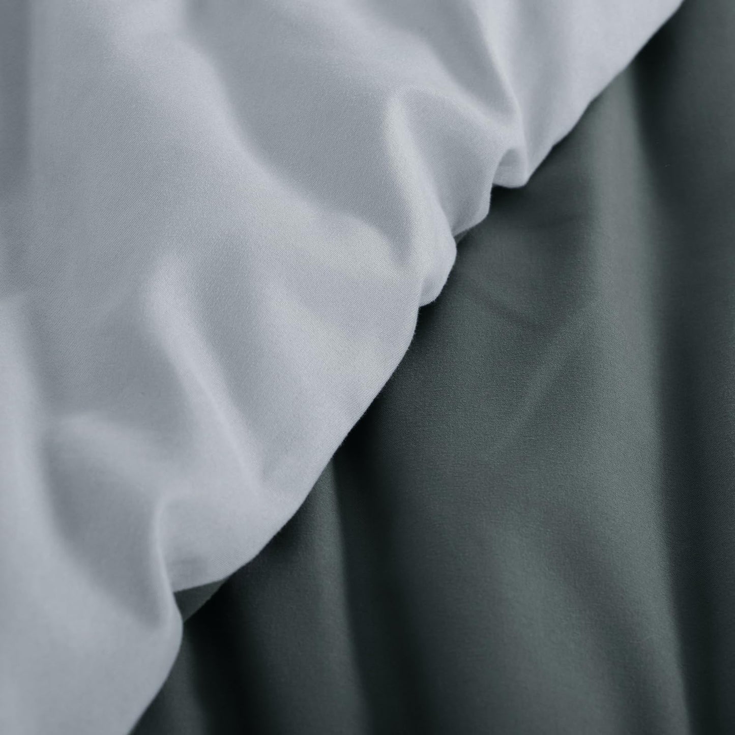 Aisbo bedding 155x220 2-piece anthracite/gray - bedding sets 1 duvet cover 155x220 cm + 1 pillowcase 80x80 cm, ÖKO-TEX reversible bedding soft microfiber with zipper.