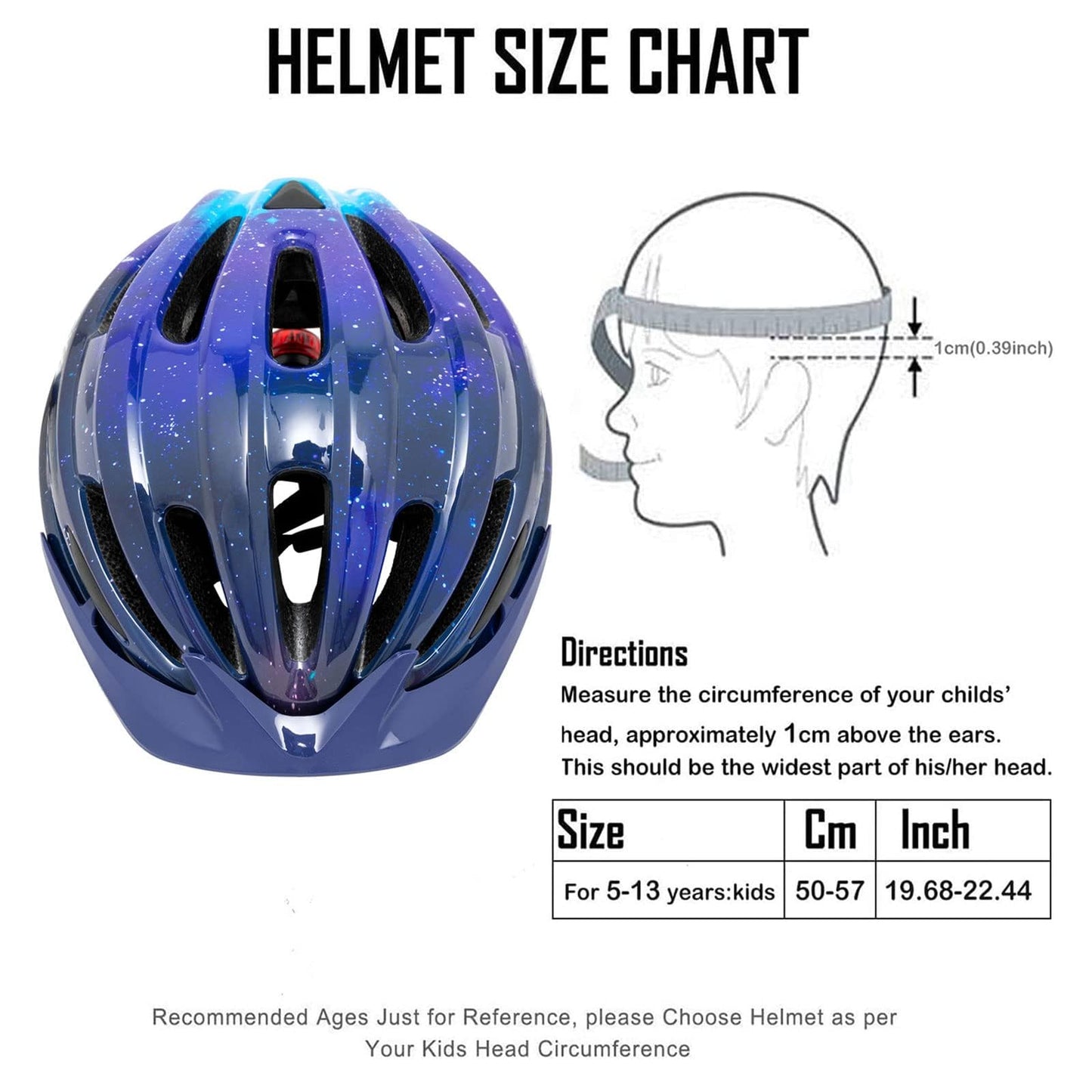 Exclusky kids bike helmet boys 50-57CM kids bike helmet with light kids bike helmet with visor bike helmet girls multiple ventilation helmet kids 5-13 years