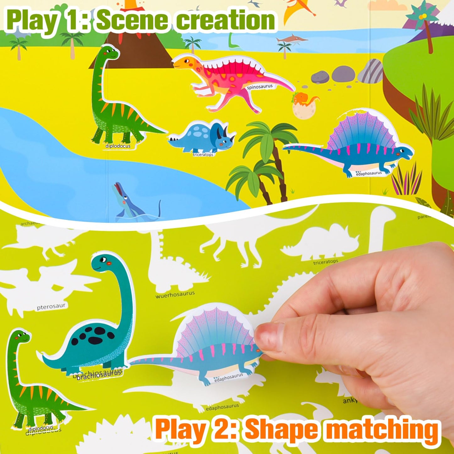 ASTARON Space Sticker Book for Toddlers, Reusable Sticker Books, Airplane Activities, Travel Toys, Birthday Christmas Gift for Kids