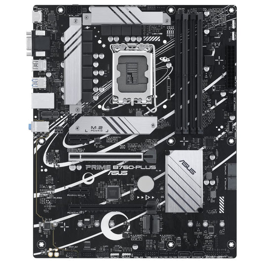 ASUS PRIME B760-PLUS Gaming Motherboard Socket Intel LGA 1700 (Intel B760, ATX, DDR5 memory, PCIe 5.0, 3x PCIe 4.0 M.2, Thunderbolt 4, Aura Sync)