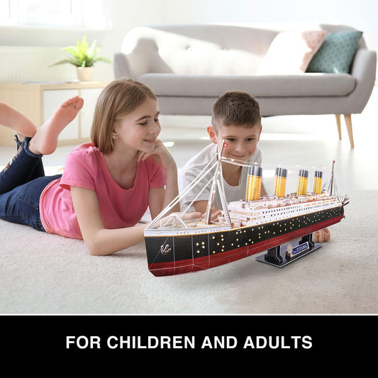 3D Puzzle Kids - Titanic Model | 3D Puzzle Adults | Titanic Toy | Gift for Kids Ages 8+ | 266 Pieces | DIY