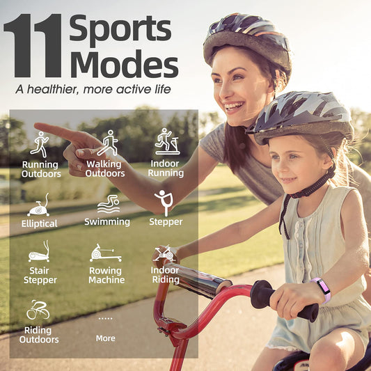 Kids' fitness tracker watch, IP68 waterproof activity tracker, heart rate sleep monitor, 11 sports modes calorie counter, pedometer with alarm, great gift for boys, girls, teenagers