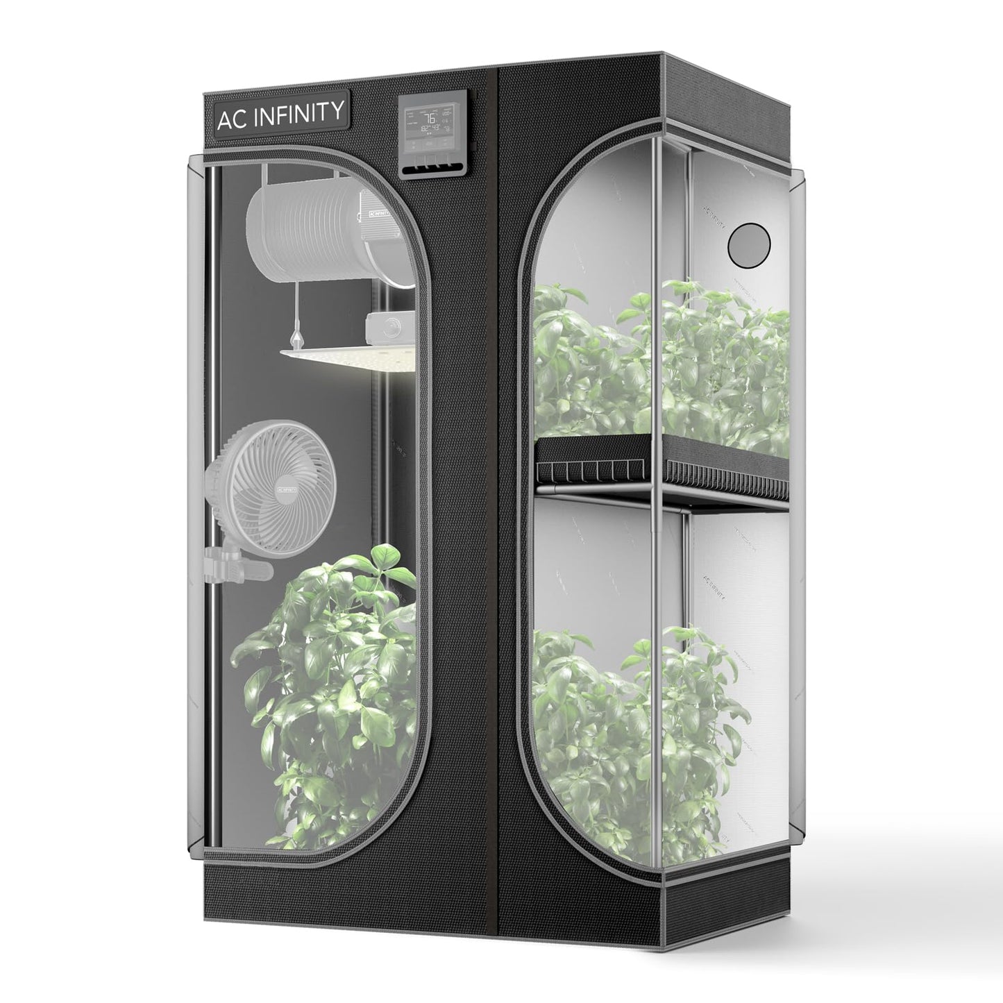 AC Infinity CLOUDLAB 632D - 2-in-1 Advanced Grow Tent 90 × 60 × 180 cm, 25 mm steel poles, 2000D Mylar, for hydroponics and indoor growing.