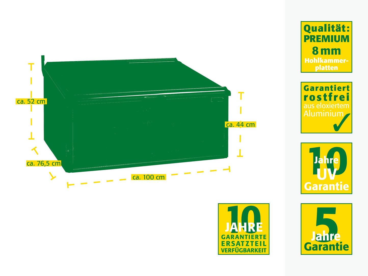 Jewel cold frame Bio Star Protect 1000 (abundant harvests, ideal microclimate, protected, dimensions: 100 x 75 x 50 cm) 20151