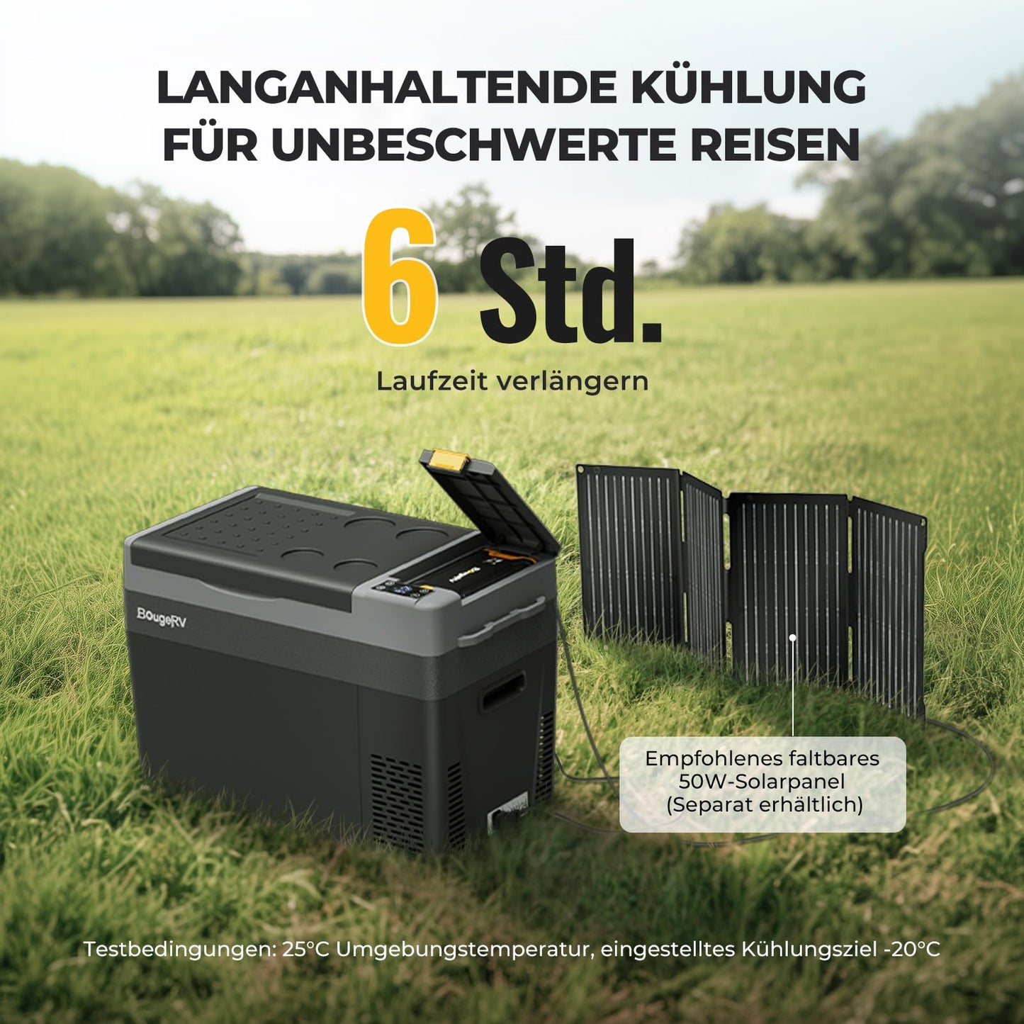 BougeRV CRPRO 29L 12V/24V Compressor Cooler (Black) and 277Wh Portable Power Station for CRPRO Cooler.