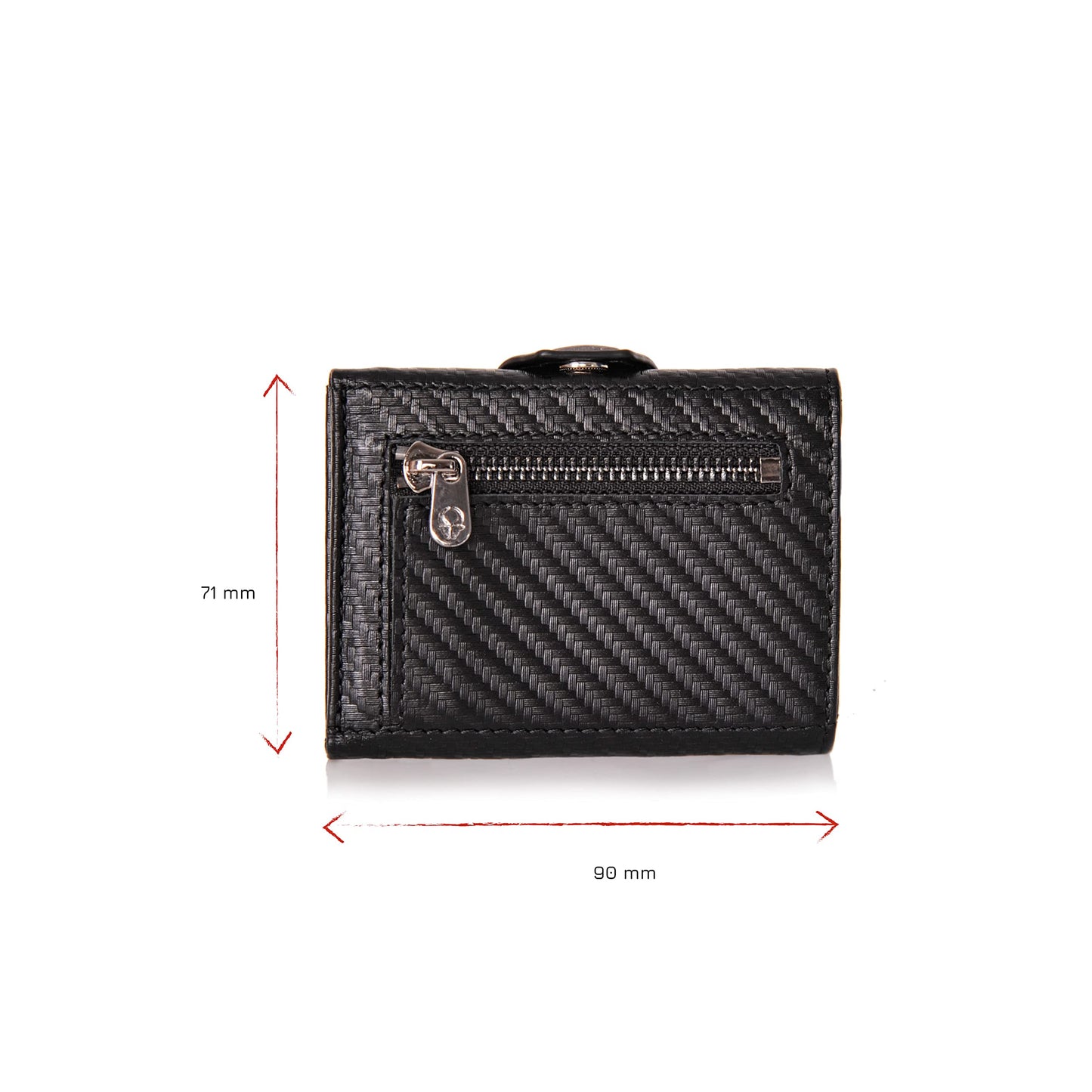 DONBOLSO NextGen Wallet - Cardholder and Slim Wallet with Coin Compartment - RFID Protection Wallet for Men and Women - Mini Wallet for up to 11 cards - 9 x 7.1 x 2 cm - Carbon Design.
