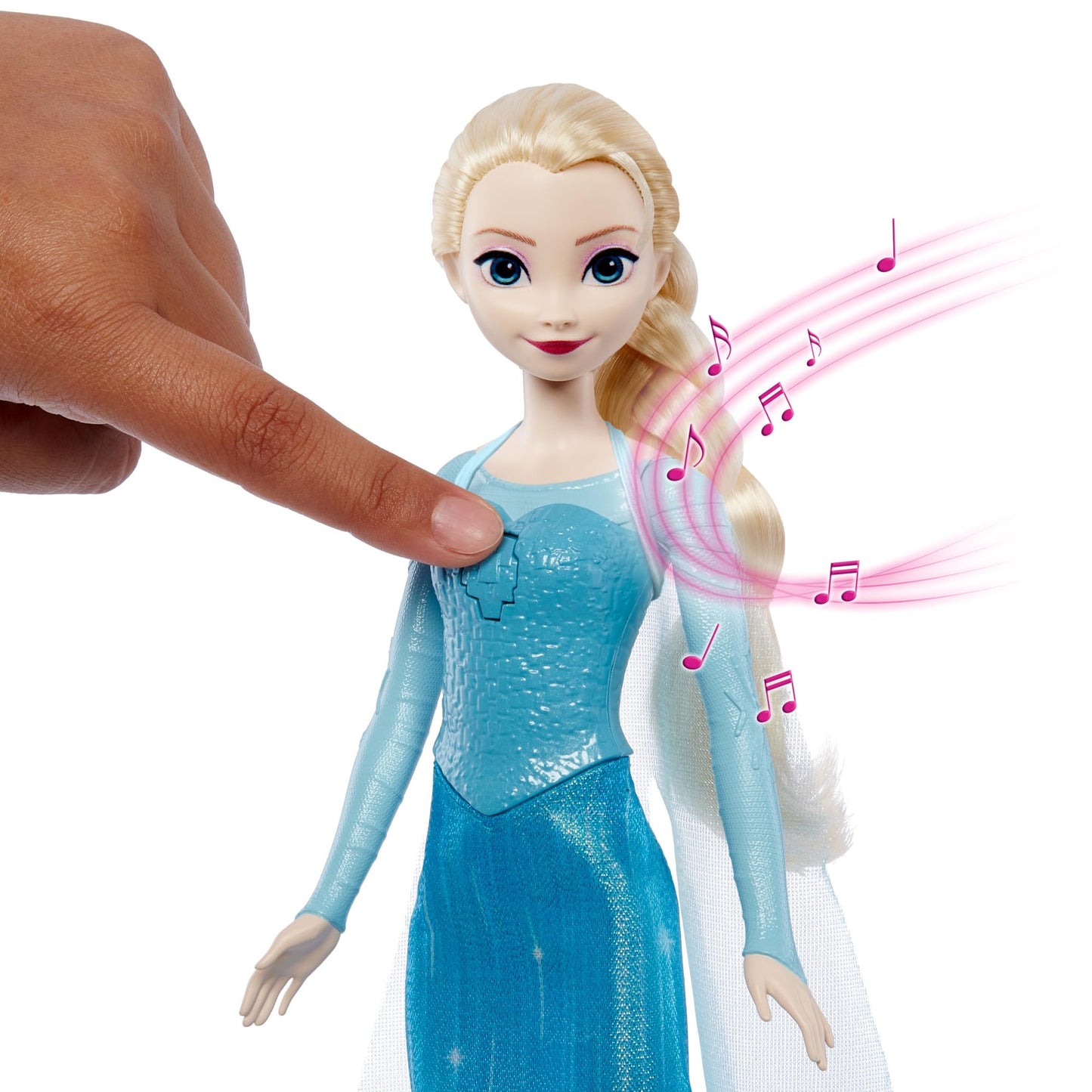 Mattel Disney Frozen Singing Elsa Fashion Doll in movie-inspired outfit sings "Let It Go" in English, French, German, Italian, JDL58