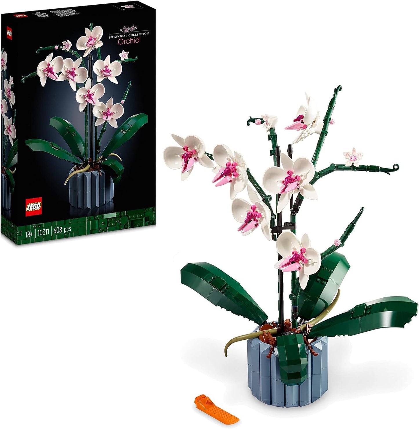 LEGO 10309 Icons Succulent Botanical Collection Set for adults to craft room decor with 9 buildable artificial mini plants, Home Decor & 10311 Icons Orchid Set for adults.