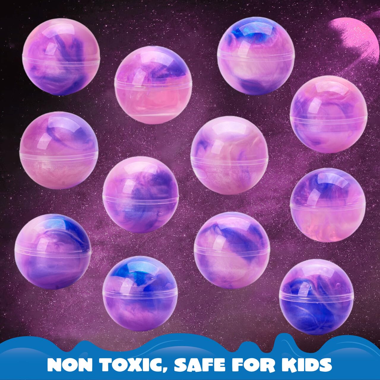 JOYIN 24 Pack Slime Kit (Pink), Galaxy Slime Ball Slime Set Party Gifts - Fluffy, Non-Sticky, Mess-Free, Stress-Relieving, Slime Kits for Girls and Boys - Children's Birthday Party Favors Set