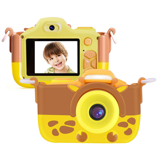 Kriogor Kids Camera, Digital Photo Camera Selfie and Video Camera with 16 MP/Dual Lens/2 Inch Screen/1080P HD/32G TF Card/9x Digital Zoom, Birthday Gift for Kids (Yellow)