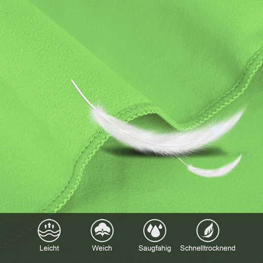 Fosdaling Microfiber Towel 3 Pack - Large 200 * 100cm & 2 Small 80×40cm, Quick Dry Microfiber Sports Towel, for Travel, Bath, Fitness & Sport towels and Beach Towel (Green)