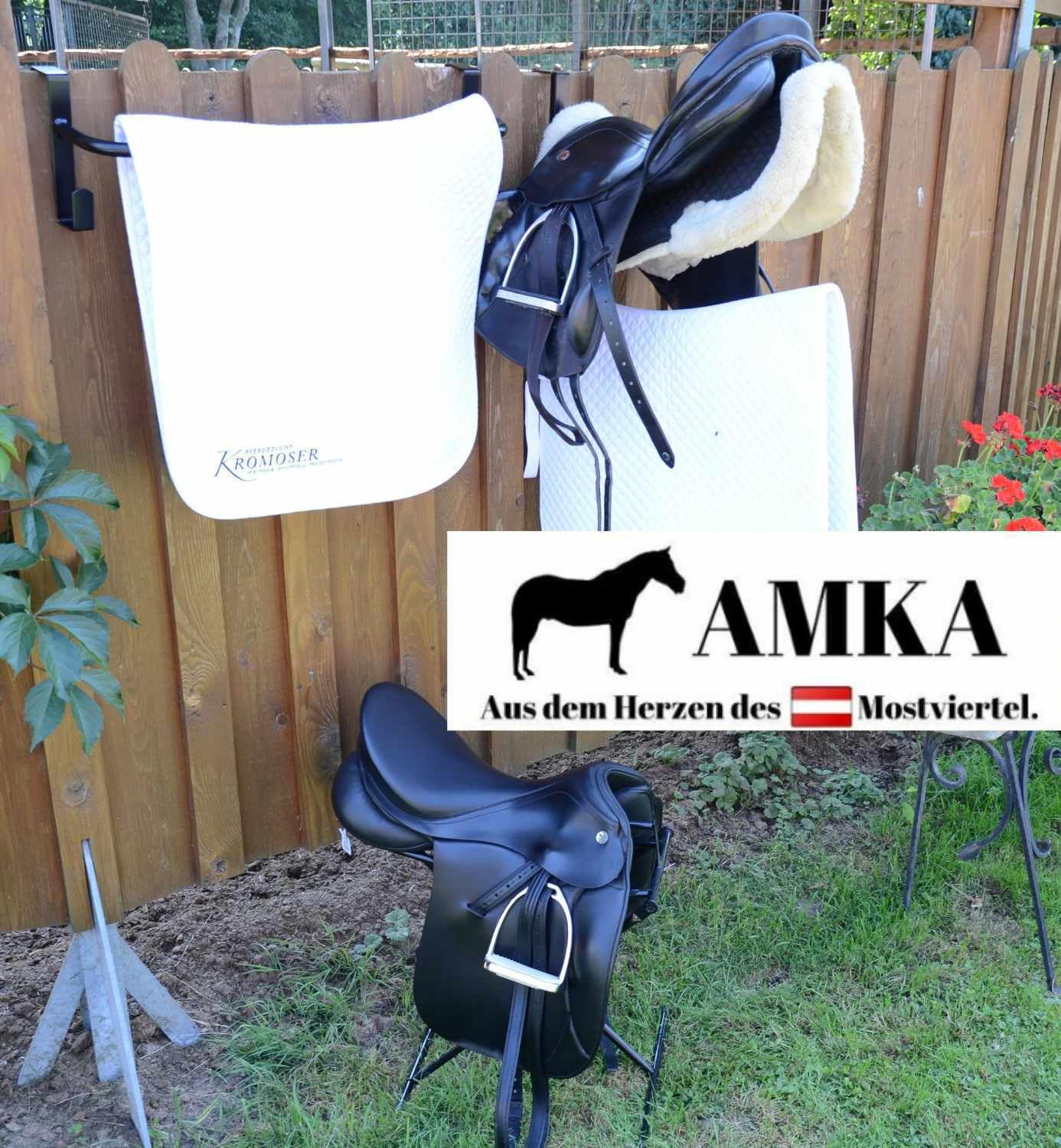 AMKA folding saddle rack for 2 saddles flexible with 2 bridle hooks